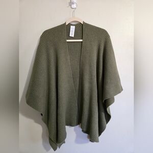 Time And Tru Women's Ribbed Ruana Wrap